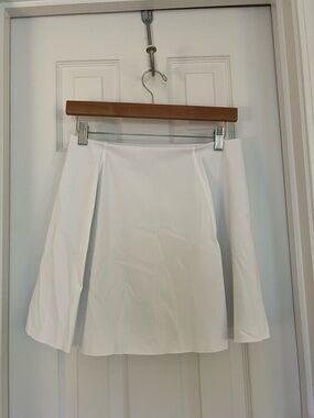 SPANX White Flared Mini Skirt